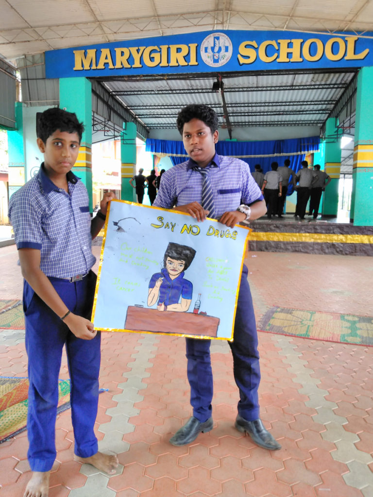 SAY NO TO DRUGS Poster Competition & Awareness class – Marygiri Senior
